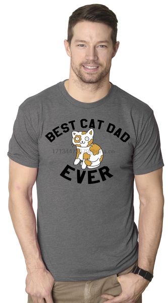 

mens cat dad ever cat face t shirt funny cats t shirts humor crazy tees cartoon t shirt men new fashion tshirt