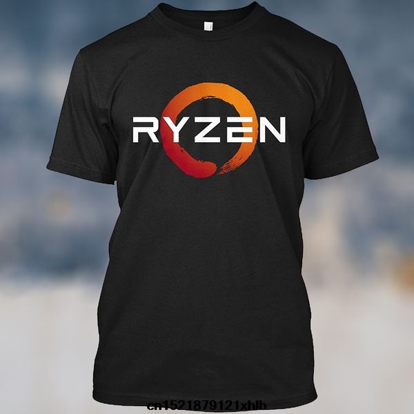 

мужчины футболка ryzen летняя мода отпечатки tops black tshirt новинка тенниску женщин