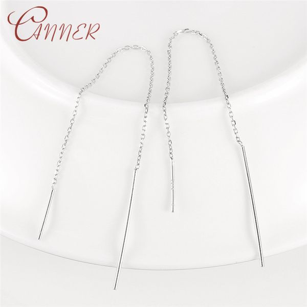 

canner long tassel earrings drop earrings for women minimalism personality ear line dangle silver 925 oorbellen jewelry