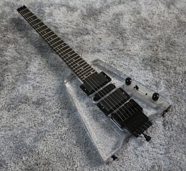

headless mini electric guitar portable travel acrylic