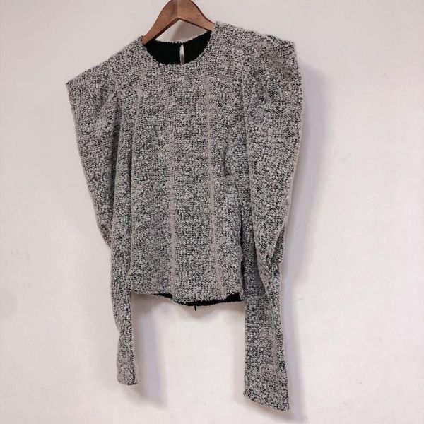 

2020 autumn winter womens knitted sweater o-neck long sleeve lantern sleeve knitwear jumpers female pullover top, White;black