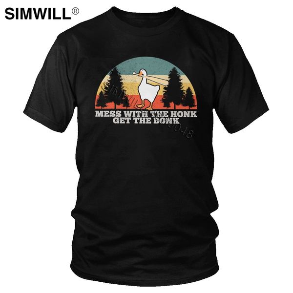 

ретро untitled гусь игры tshirt коротких рукава o-образный вырез шутите с honk graphic cotton t shirt 4xl 5xl 6xl товар tshirt