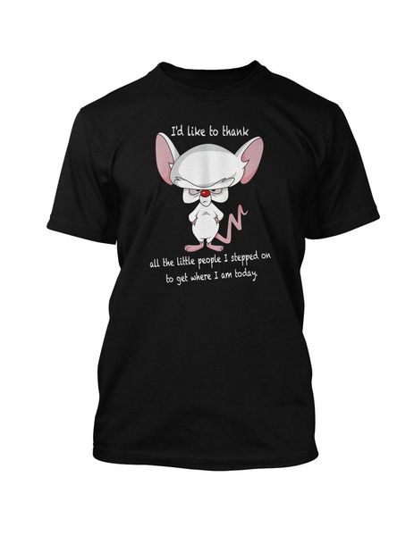 

pinky and the brain t shirt классический 90 tv мультфильм мужская футболка freepost