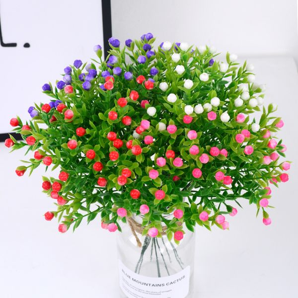 

24cm milan artificial flowers for party wedding fake flowers home holiday christmas decorations artificial plants