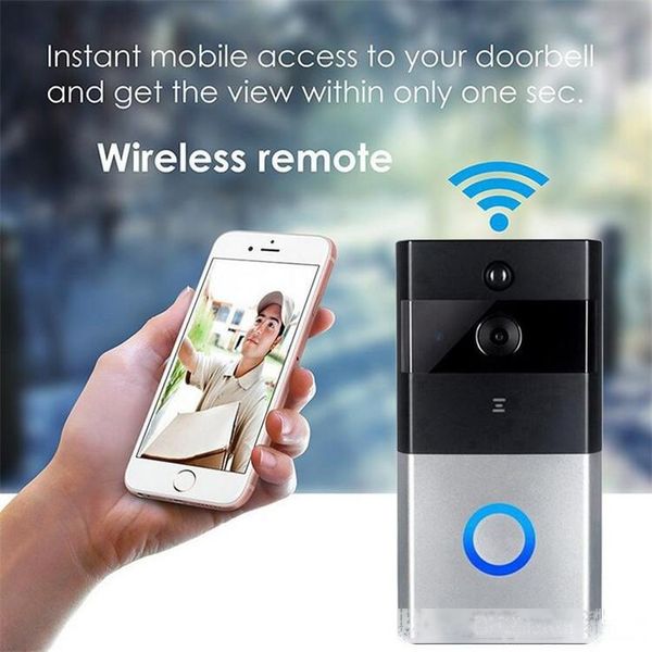

z-ben wireless video door phone hd pir wifi doorbell intercom 720p ip camera battery power audio sd card slot outdoor security