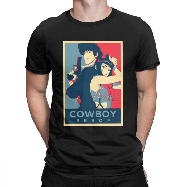 

cowboy bebop men's t shirt spike faye space anime funny cotton short sleeve tees o neck t-shirts plus size clothes