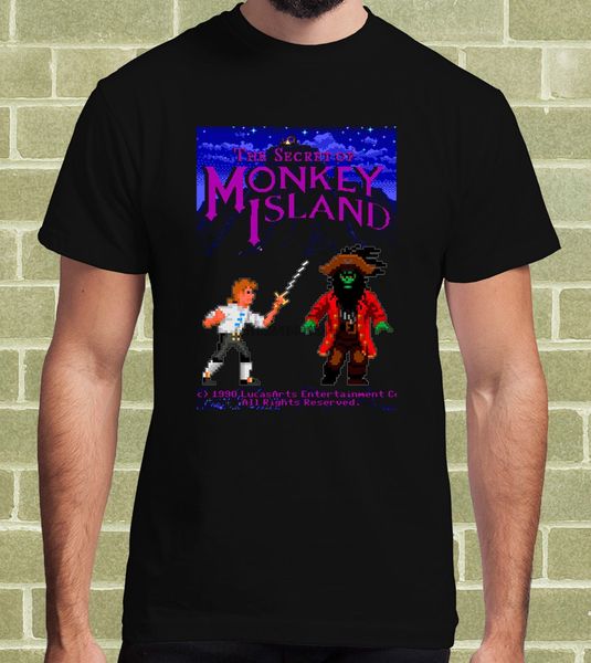 

monkey island videogame arcade 1990 t shirt per uomo e bambino men&amp t shirt