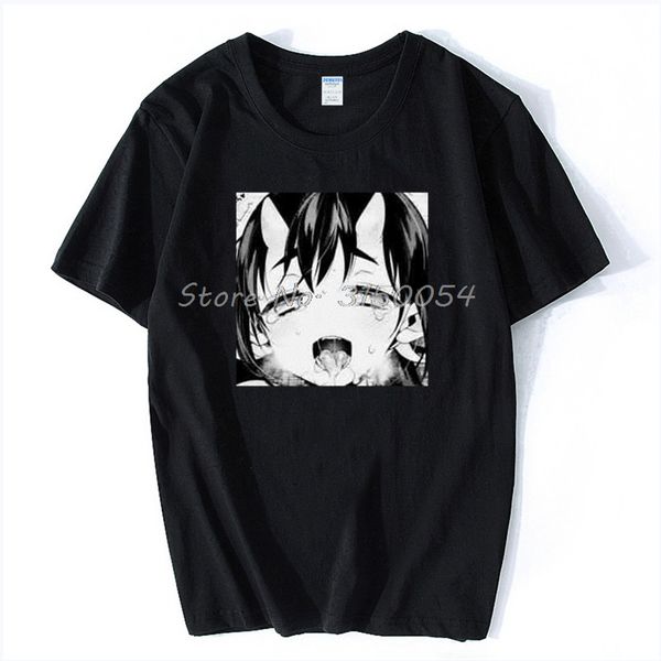 

ahegao manga cosplay hentai lover face anime japanese t-shirt men cotton tshirt funny t shirt hip hop tees harajuku