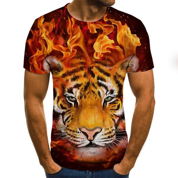 

wolf cool animal print cute 3d print shirts aesthetic plus size oversized men clothing