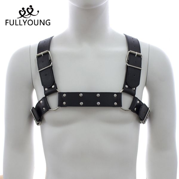 

fullyoung мужчины бандаж грудь упряжь регулируемые ремни sexy мужской suspender gay талия подвязки гот мышцы плеча ремни, Black;brown