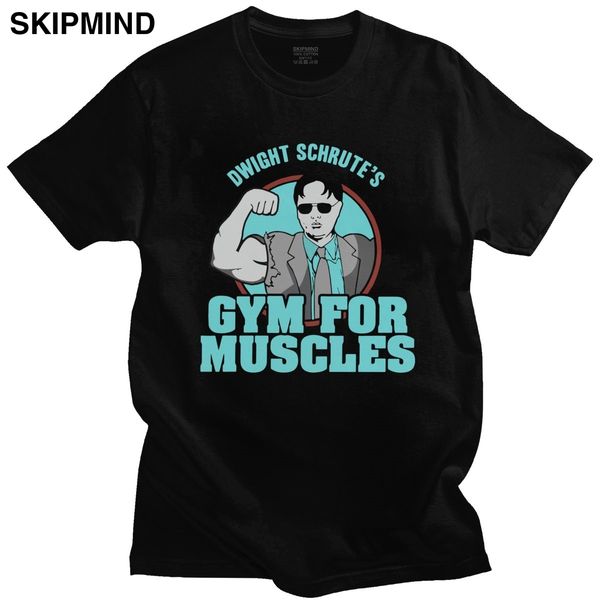 

funny dwight schrute gym for muscles t shirt male cotton awesome t-shirt short sleeved tv the office tee fitted clothing gift
