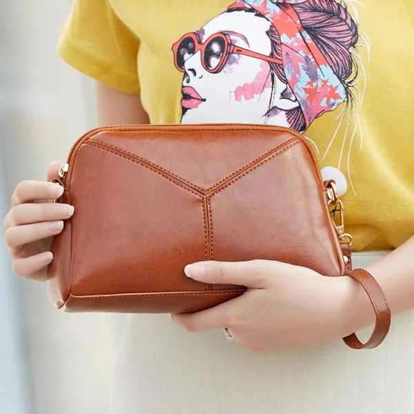 

bags for women 2020 pu leather zipper shoulder messenger crossbody bags casual clutch tote bolsa feminina