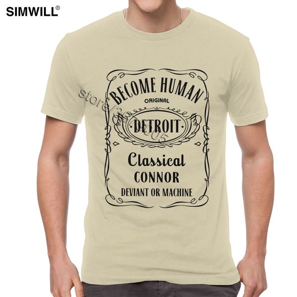 

detroit become human tshirts men's soft cotton dbh deviant or machine t shirt short sleeves round neck tee shirt classic t-shirt