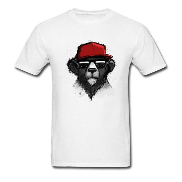 

male t-shirts hip hop bear 3d printed tees pure cotton short sleeve classic tee-shirts o neck drop shipping