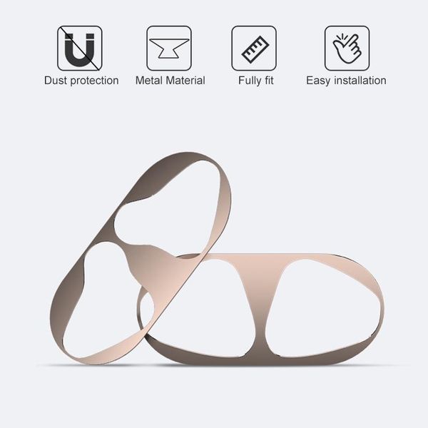 

metal dust guard sticker for apple airpods case cover dust-proof protective sticker skin protector air pods accessories
