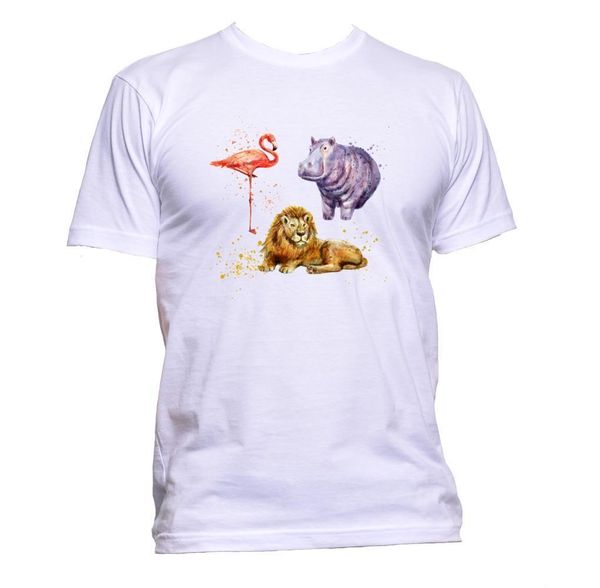 

plus size watercolour animals t-shirt mens fashion comedy cool funny hipster