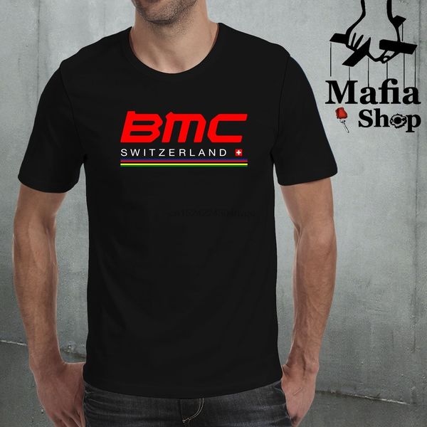 

men casual t-shirt switzerlang swiss flag bmc bikes mtb mountain biking road aero printed black women tshirt