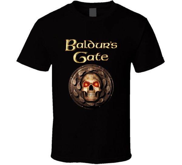 

baldurs gate скелет игры mens черная футболка tee подарков короткими рукавами хлопок рубашки бесплатная доставка top tee