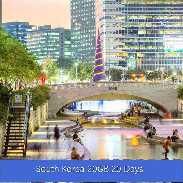 

южная корея 20gb в общей сложности 20 дней global roaming travel data simcard предоплате туризм интернет карты дешевые цены хорошая скорость