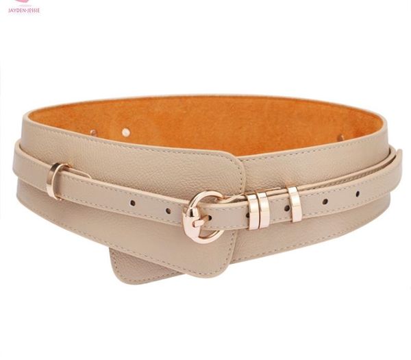 

fashionable tide lychee texture leather double-layer leather alloy belt buckle pin buckle women's wide belt, Black;brown