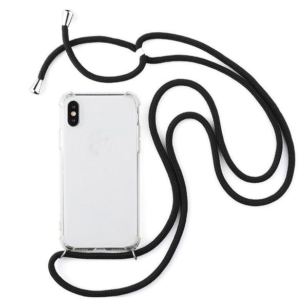 

for iphone 11 case necklace lanyard shoulder rope cord clear soft tpu phone cover for iphone xr 11 pro max xs max x 7 8 6 s plus