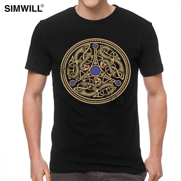 

luxury viking tee shirt men fashion cotton t-shirt short sleeved crew neck vegvisir art tshirt old norse runes odin's t shirt