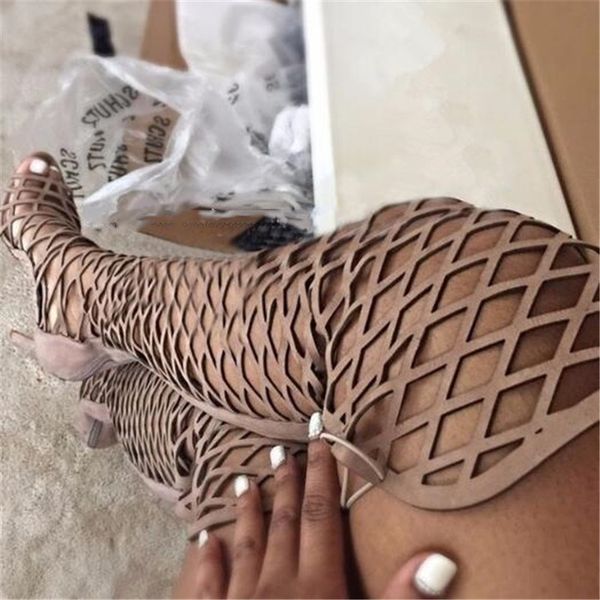 

long women boots knee high women thigh high boots gladiator shoes woman lace up peep toe shoes summer sandals, Black