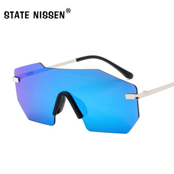 

state nissen integrated sunglasses women men fashion sun glasses lady brand designer vintage shades gafas uv400, White;black