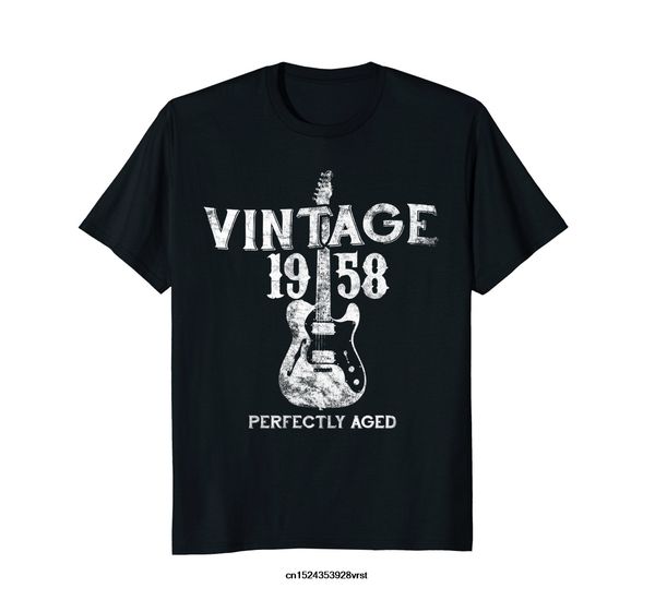 

funny men t shirt novelty tshirt women 60th birthday vintage rocker design 1958 retro tee t-shirt