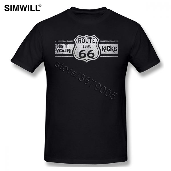 

male get your route us 66 kicks tee shirts fashion t shirts short sleeved 100% cotton leisure t-shirt o neck handsome clothing