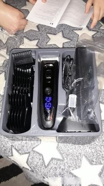 

2020 new professional digital hair trimmer rechargeable electric hair clipper men s child hair clipper adjustable ceramic blade
