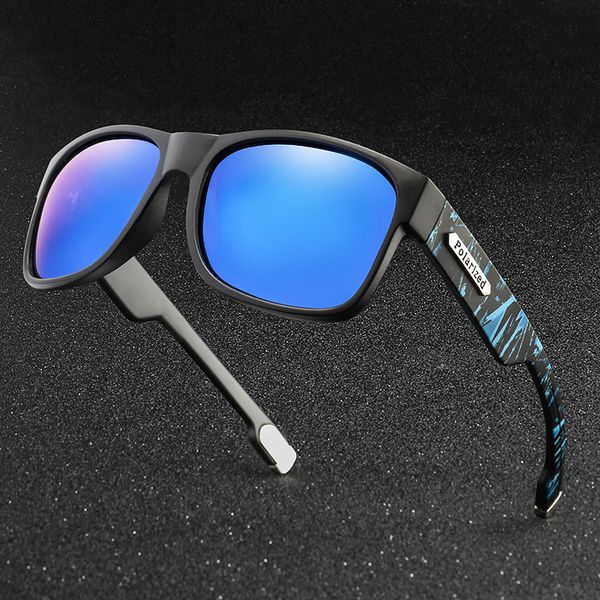 

sunglasses polarized men printing frame fashion mirror driving fishing polaroid sun glasses for male uv400, White;black