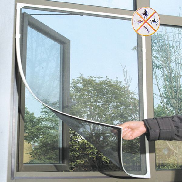 

mosquito net diy curtain protector screen inset window mesh room cortinas curtains