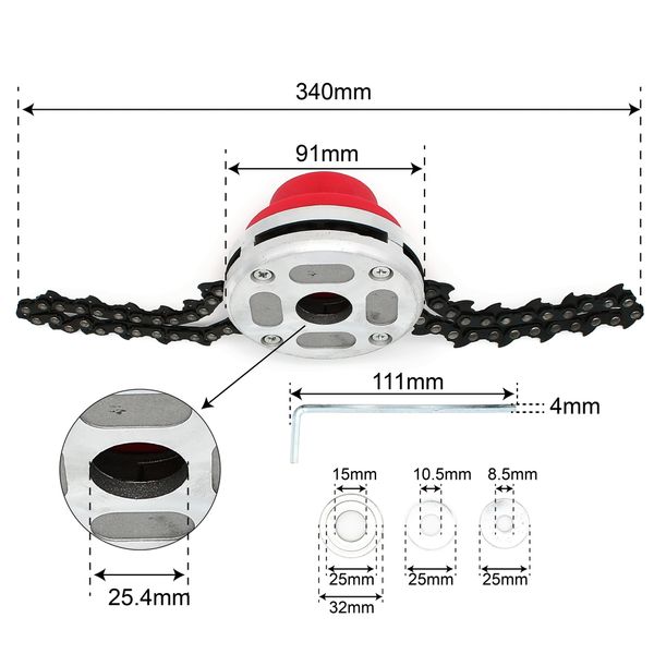 

universal grass trimmer head coil 65mn chain trimmer head for most of brush cutter