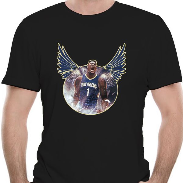 

2019 streetwear zion williamson inspired custom winged basketball art t-shirt many options 9445d