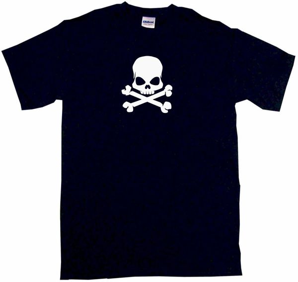 

skull and cross bones logo mens tee shirt pick size color small - 6xl