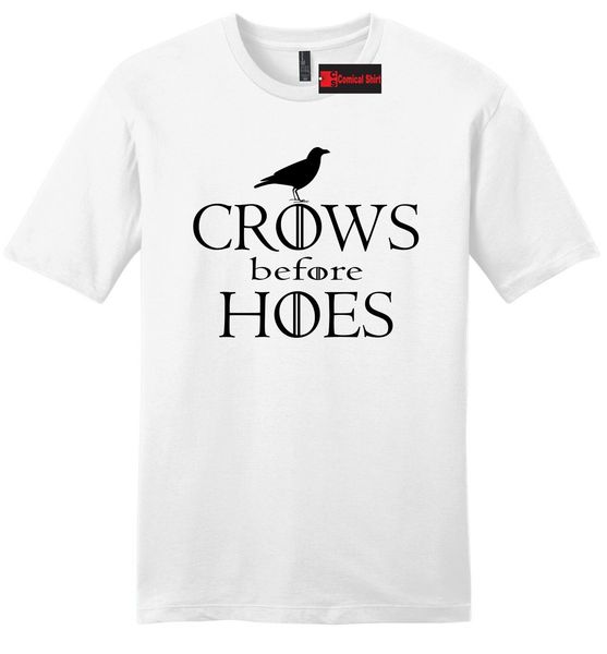 

casual printing tee crows before hoes mens soft t shirt thrones lover gamer gift tee shirt z2 man t-shirt