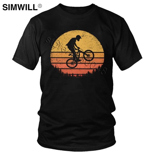 

novelty men cotton vintage mountain biking tshirt short sleeved 80s bike cyclists casual t shirt father's gift fans clothing tee