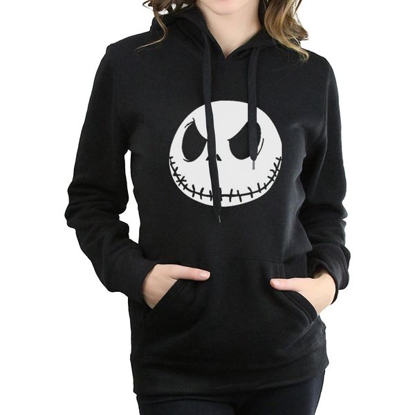 

pink hoodies female streetwear kpop brand tracksuits jack skellington 2020 autumn hip-hop long sleeve women casual sweatshirts, Black