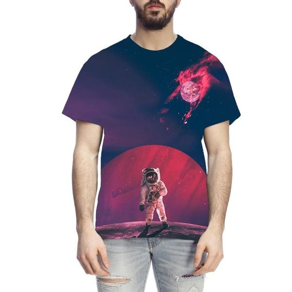 

spaceship rocket ho3d space astronaut print spacex 3d print shirts harajuku anime hippie men clothing