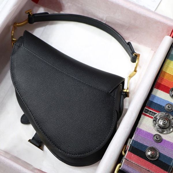 

маленькие crossbody женские сумки billetera де diseñador черный натуральная кожа седло плечо cd высокого качества мешок sac à главный mochil