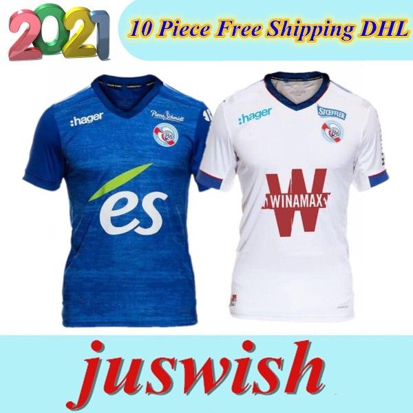 

20 21 maillot rc strasbourg alsace soccer jersey 2019 2020 football shirts djiku thomasson lala mothiba sissoko football jersey, Black;yellow