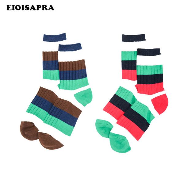 

eioisapra]japan reto ethnic style socks men elastic cotton colorful meias creative striped socks harajuku calcetines hombre, Black