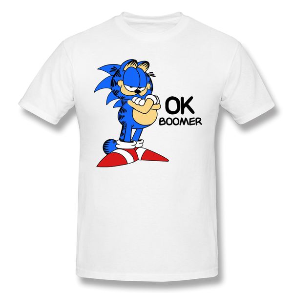 

sonic the hedgehog men t-shirts humorous cotton tees ok boomer t shirts round collar clothing gift idea plus size