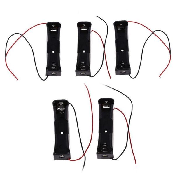

consumer electronics 5 pcs new 18650 17500 18500 battery 3.6~4.2v clip holder box case black battery storage boxes