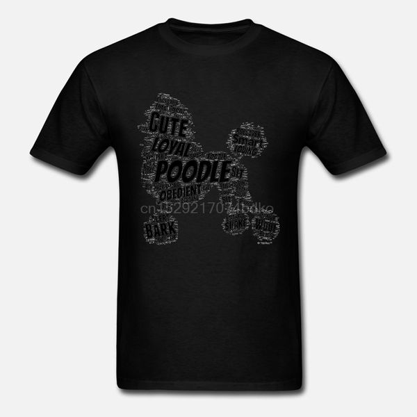 

pop cotton tee short sleeve crew neck womens poodle word art dog puppy owner gift t shirt
