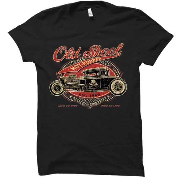 

old skool rod classic t-shirt tee race car garage 2020 new men t-shirt summer o-neck custom design t shirts