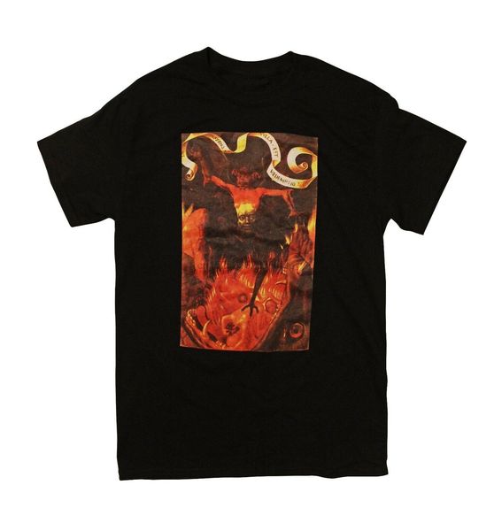 

hell - t shirt - hans memling medieval painting - satan lucifer black metal