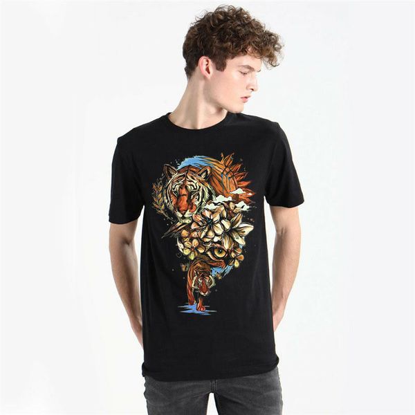 

flora tiger dtg print t shirt family matching outfits funny cotton short sleeve