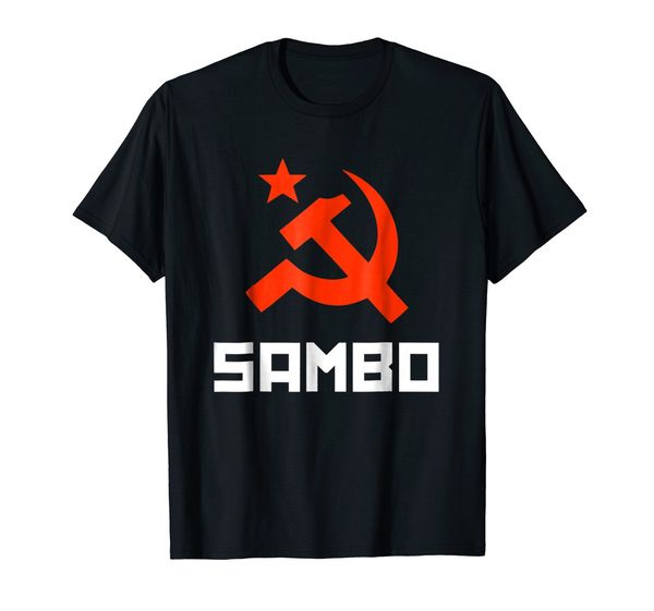 

россии по самбо ussr sporter серп и молот смешные t-shirtt мужчины хлопок тис streetwear